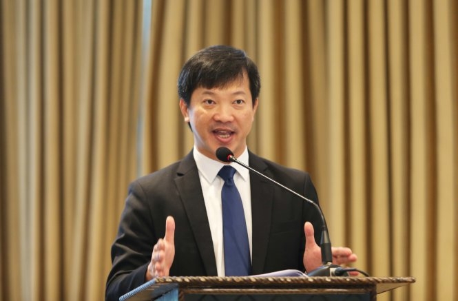 Ông Mai Hữu Tín phát biểu tại Đại hội WVVF nhiệm kỳ II (2017-2022). Ảnh: GIANG LÊ