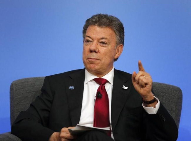 Tổng thống Colombia Juan Manuel Santos. Ảnh: Reuters