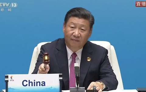 Chủ tịch Trung Quốc Tập Cận Bình phát biểu tại phiên khai mạc hội nghị. Ảnh: CCTV
