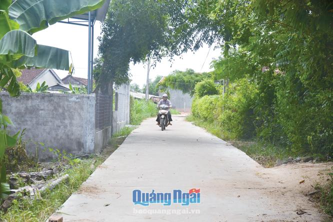 Tuyến đường bê tông ở KDC số 7 hoàn thành là nhờ sự lãnh đạo đúng đắn của chi bộ thôn Bình Nam.