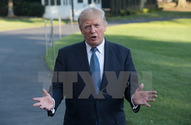 Tổng thống Mỹ Donald Trump phát biểu với báo giới tại thủ đô Washington ngày 24/9