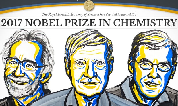 Ba nhà khoa học giành giải Nobel Hóa học 2017. Ảnh: NobelPrize.org