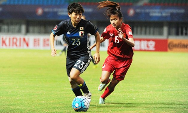  U19 Nữ Việt Nam không thể chống lại sức mạnh của nhà đương kim vô địch.