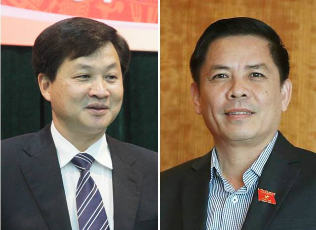 Ông Lê Minh Khái (trái) và Nguyễn Văn Thể được đề nghị phê chuẩn làm Tổng Thanh tra Chính phủ và Bộ trưởng GTVT