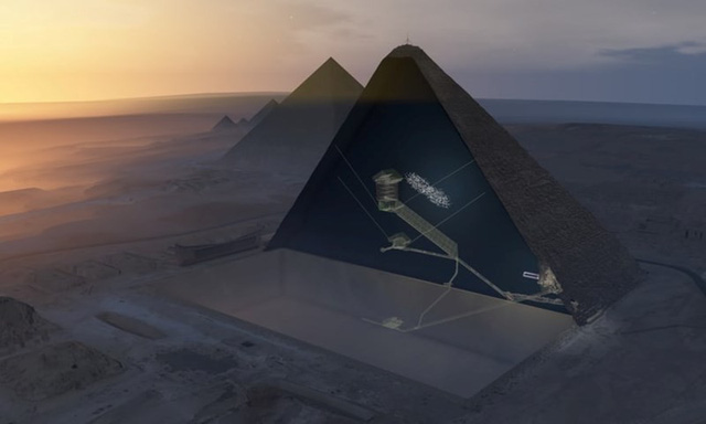 Mặt cắt của đại kim tự tháp. Ảnh: ScanPyramids mission