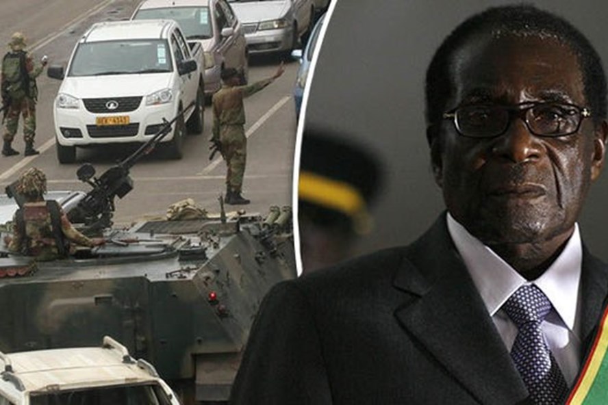 Quân đội Zimbabwe đang giam giữ Tổng thống Robert Mugabe và kiểm soát đất nước. Ảnh: Reuters