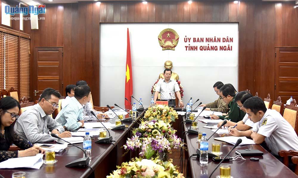 Phó Chủ tịch UBND tỉnh Đặng Văn Minh phát biểu tại buổi làm việc