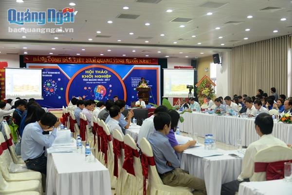 Quang cảnh Hội thảo khởi nghiệp tỉnh Quảng Ngãi năm 2017