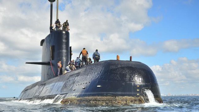 Tàu ngầm ARA San Juan mất tích sáng 15/11 ở Đại Tây Dương. (Ảnh: RT)