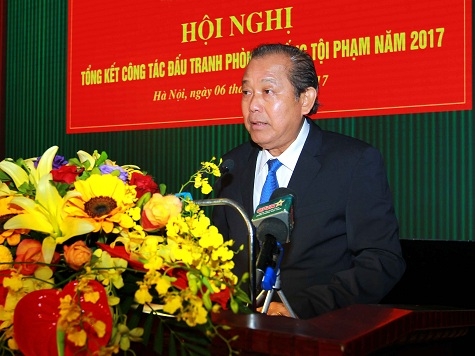 Phó Thủ tướng Thường trực Chính phủ Trương Hòa Bình phát biểu tại Hôi nghị. Ảnh: VGP/Lê Sơn