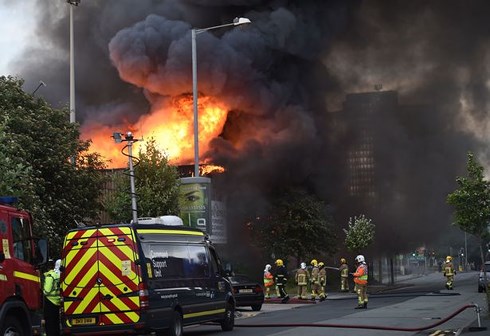 Một vụ hỏa hoạn ở Liverpool. Ảnh: Liverpool Echo.