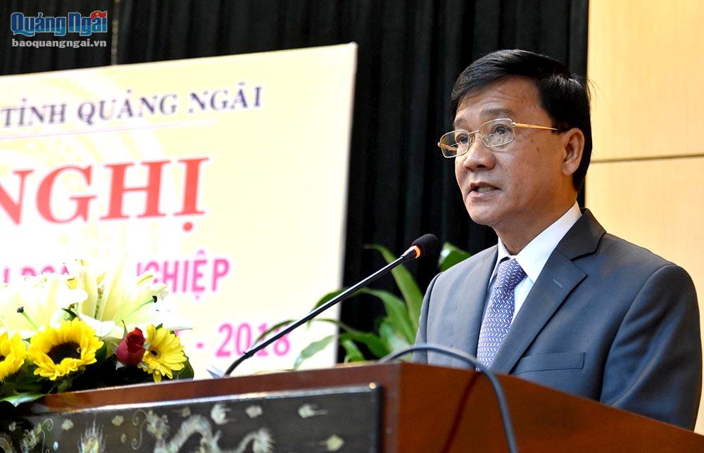 Chủ tịch UBND tỉnh Trần Ngọc Căng phát biểu tại buổi gặp mặt