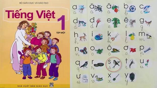 Sách giáo khoa ba lớp đầu cấp tiểu học (lớp 1, 2 và 3) sử dụng hình thức phiên âm, có gạch nối để nối các âm tiết trong cùng một bộ phận tạo thành tên.