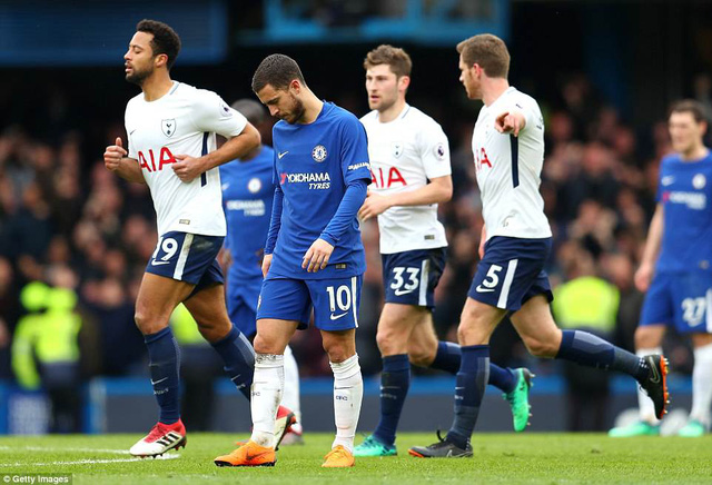 Chelsea chịu thua 1-3 trước Tottenham sau khi để đối thủ ngược dòng thành công