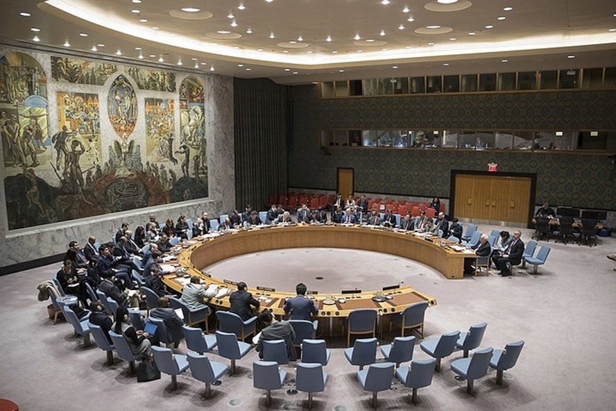 Hội đồng Bảo an Liên Hợp Quốc họp hai phiên trong ngày 9.4. Ảnh: AP.