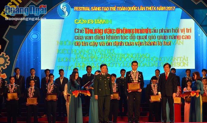 Kỹ sư Trần Trọng Đạo (Ban BDSC BSR) được vinh danh tại “Festival Sáng tạo trẻ” toàn quốc năm 2017