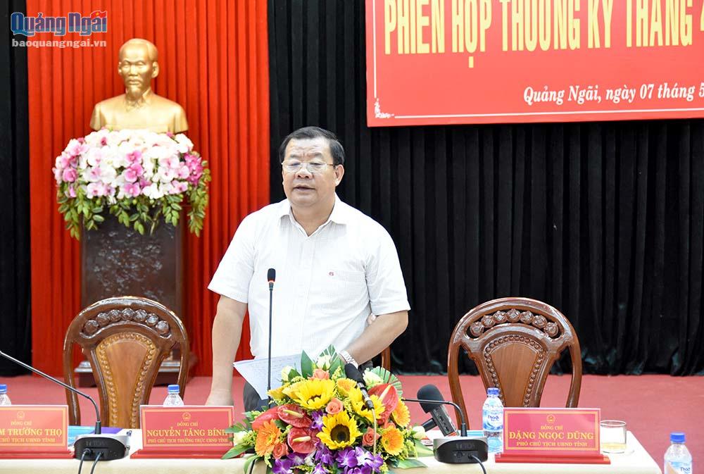 Phó Chủ tịch Thường trực UBND tỉnh Nguyễn Tăng Bính phát biểu tại cuộc họp
