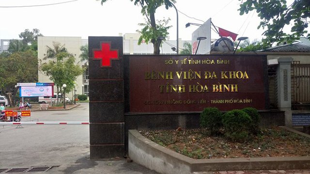 Bệnh viện Đa khoa tỉnh Hòa Bình nơi xảy ra vụ việc