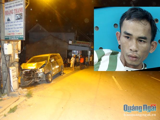 Đối tượng Nguyễn Bảo Dương và hiện trường vụ tai nạn giao thông