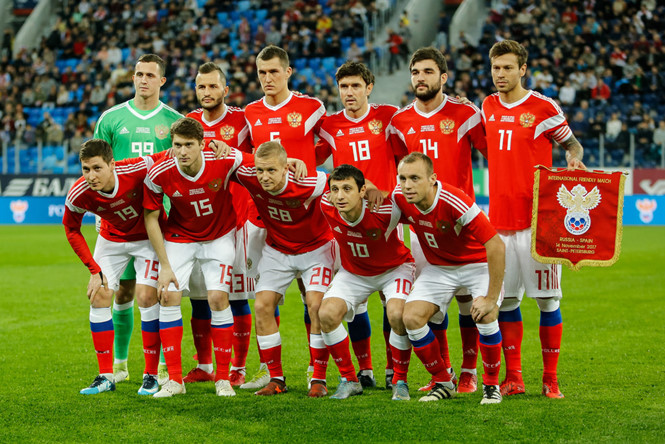 Tuyển Nga chịu nhiều áp lực khi là đội chủ nhà World Cup 2018. Ảnh Internet