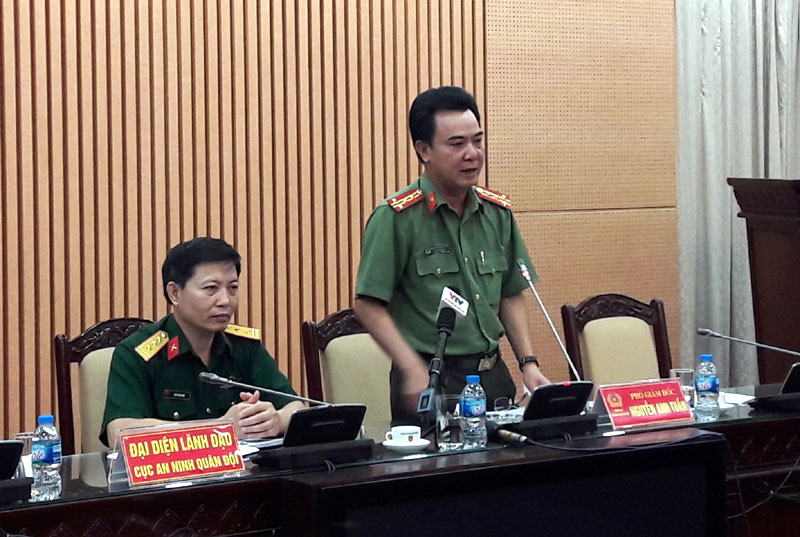 Đại tá Nguyễn Anh Tuấn thông tin về vụ án.