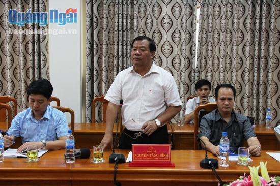 Phó Chủ tịch thường trực UBND tỉnh Nguyễn Tăng Bính chỉ đạo tại cuộc họp.