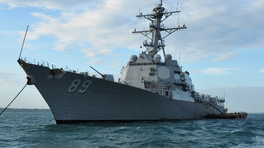   Khu trục hạm tên lửa dẫn đường USS Mustin của Mỹ. Ảnh: Hải quân Mỹ