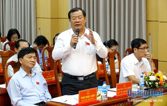 Đại biểu Nguyễn Tăng Bính, Phó Chủ tịch Thường trực UBND tỉnh phát biểu thảo luận