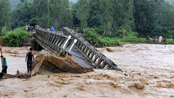 Lũ lụt ở Ấn Độ. Ảnh: BBC