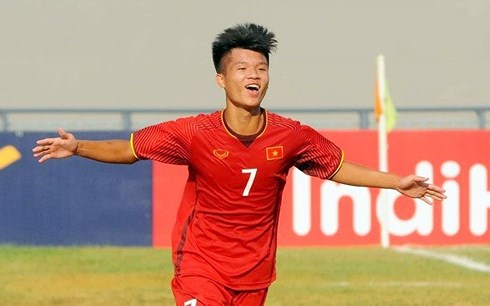 U16 Việt Nam thắng tưng bừng 6-1 Philippines. (Ảnh: VFF)