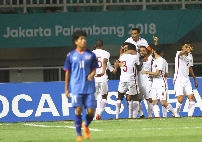  Olympic Thái Lan nhận bàn thua ở phút thứ 5.