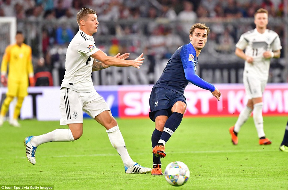 Griezmann đã không chơi trọn vẹn 90 phút cho Pháp trận này. Ảnh: Getty Images.