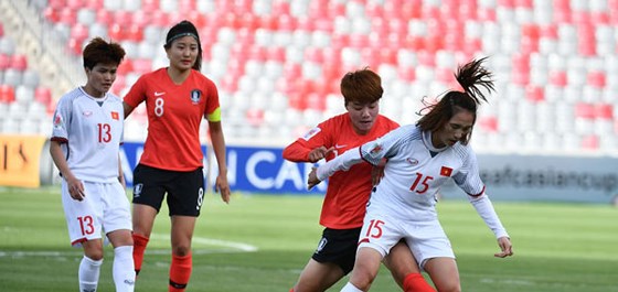  Đội tuyển nữ Việt Nam lên hạng 36 thế giới. Ảnh: Đoàn Nhật