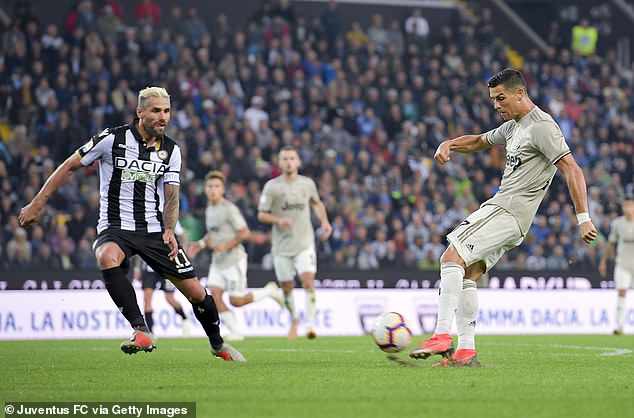 Ronaldo đã đóng góp 1 bàn thắng trong chiến thắng 2-0 của Juventus trước Udinese
