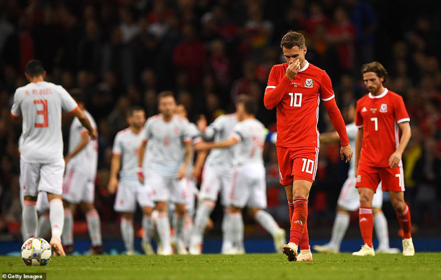  Xứ Wales thua đậm 1-4 trước Tây Ban Nha trong trận giao hữu