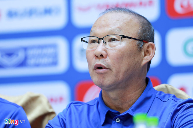 Huấn luyện viên Park Hang-seo tự tin về lực lượng của đội tuyển Việt Nam dự AFF Cup 2018. Ảnh: Minh Chiến.