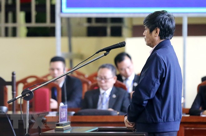 Bị cáo Nguyễn Thanh Hóa (nguyên Cục trưởng Cục Cảnh sát điều tra tội phạm công nghệ cao C50). (Ảnh: Trung Kiên/TTXVN)