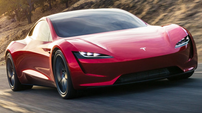 Siêu xe điện Tesla Roadster 2020 có thể di chuyển gần 1.000 km mỗi lần sạc.