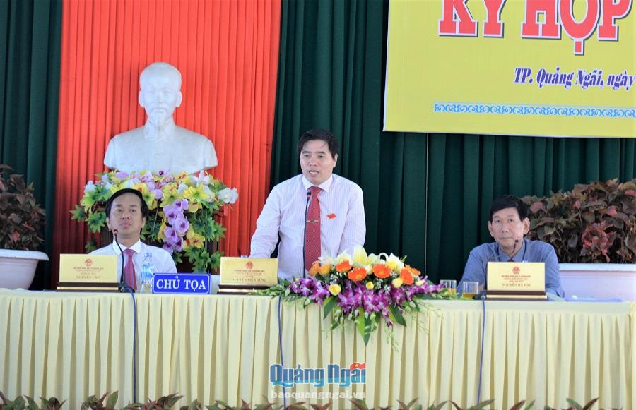Đoàn chủ tịch điều hành kỳ họp thứ 9 HĐND TP.Quảng Ngãi khóa XI