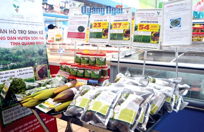 Sơn Hà hiện là địa phương duy nhất trên địa bàn tỉnh đưa được 8 sản phẩm nông sản vào chuỗi hệ thống 20 siêu thị trong cả nước.
