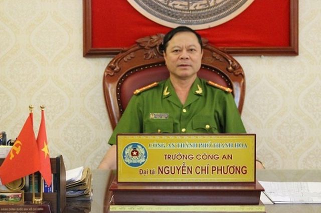 Đại tá Nguyễn Chí Phương, Trưởng Công an thành phố Thanh Hóa đã bị tước quân tịch.