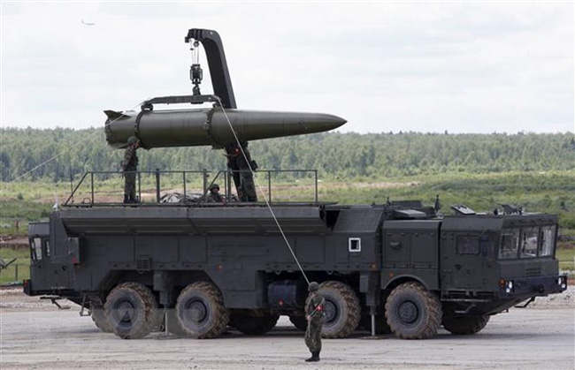  Hệ thống tên lửa đạn đạo Iskander của Nga. Ảnh: REUTERS