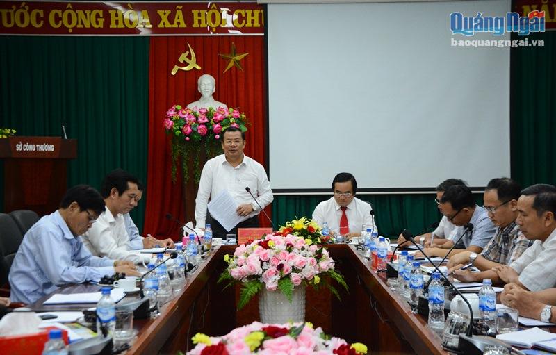 Phó Chủ tịch Thường trực UBND tỉnh phát biểu tại buổi làm việc.