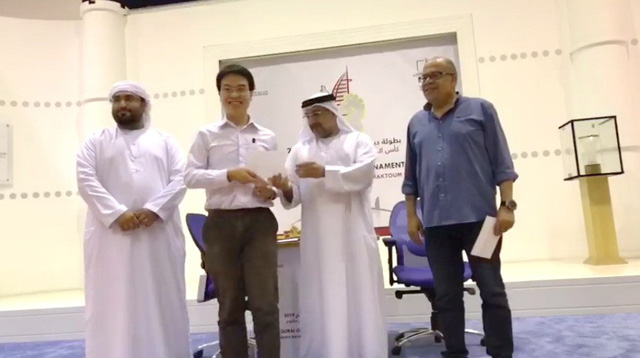   Lê Quang Liêm đoạt ngôi á quân Giải cờ chớp Dubai 2019 - Ảnh: Dubaichess