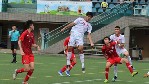 U18 Việt Nam bị Hồng Kông cầm hòa 1-1, mất ngôi vô địch giải U18 Quốc tế Hồng Kông vào tay U18 Myanmar