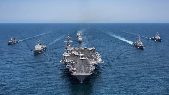 Một hạm đội tàu sân bay của Mỹ (Ảnh: Reuters)