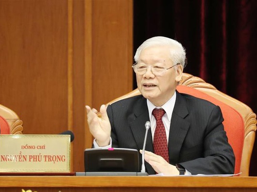 Tổng Bí thư, Chủ tịch nước Nguyễn Phú Trọng chủ trì Hội nghị. Ảnh: TTXVN