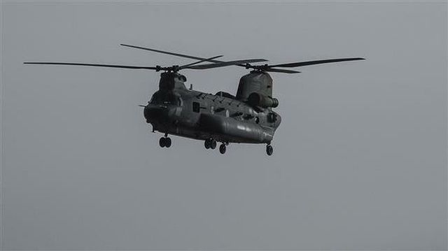   Chiếc trực thăng quân sự Chinook của Mỹ. Ảnh: AFP