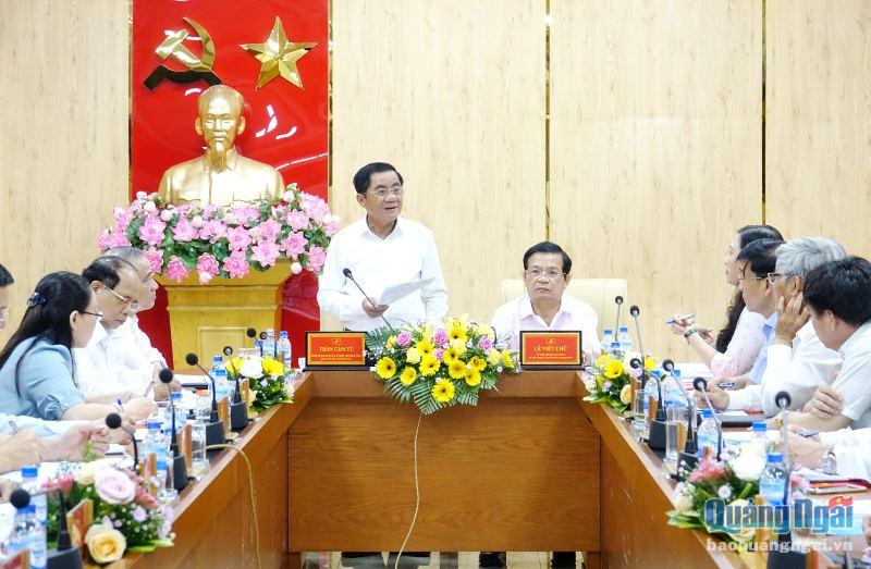 Bí thư Trung ương Đảng, Chủ nhiệm Ủy ban Kiểm tra Trung ương Trần Cẩm Tú phát biểu tại buổi làm việc