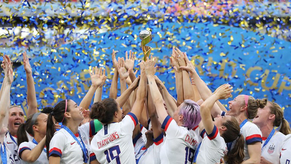   Đội tuyển Mỹ ăn mừng chức vô địch World Cup lần thứ tư trong lịch sử - Ảnh: FIFA